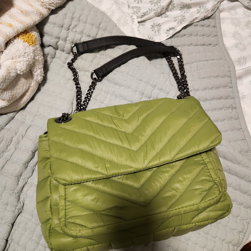 THINK ROYLN Green Crossbody Bag with Sleek Design